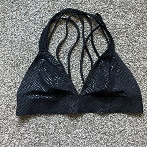 Victoria secret pink black logo bralette
